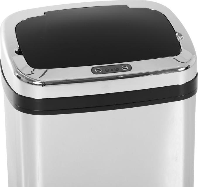 Produktbild Swisshandel24 Mülleimer Abfalleimer IR Sensor mit/ohne Inneneimer Edelstahl rund viereckig (30L/viereckig) (30 l)