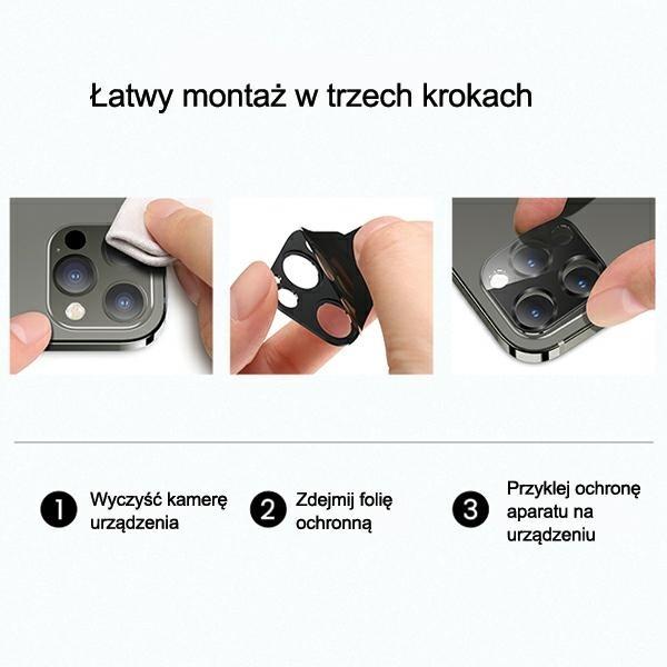 Produktbild Usams Camera Lens Glass iPhone 12 Pro Max metal niebieski/blue BH707JTT04 (US-BH707) (1 Stück, Apple iPhone 12 Pro Max)