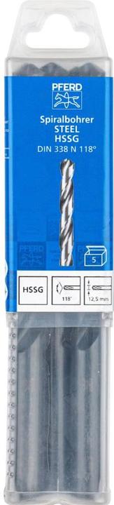 Actual product image Pferd SPB DIN 338 HSSG N 12.5 STEEL 25203546 Steel Twist Drill Total Length 15 (12.5 millimetres)