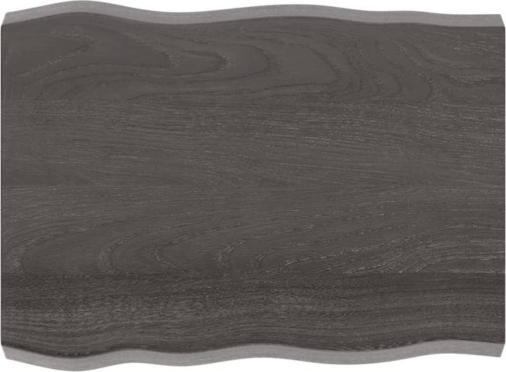 Image du produit VidaXL Tischplatte 80x60x6 cm Massivholz Eiche Behandelt (80 x 60 x 6 cm)