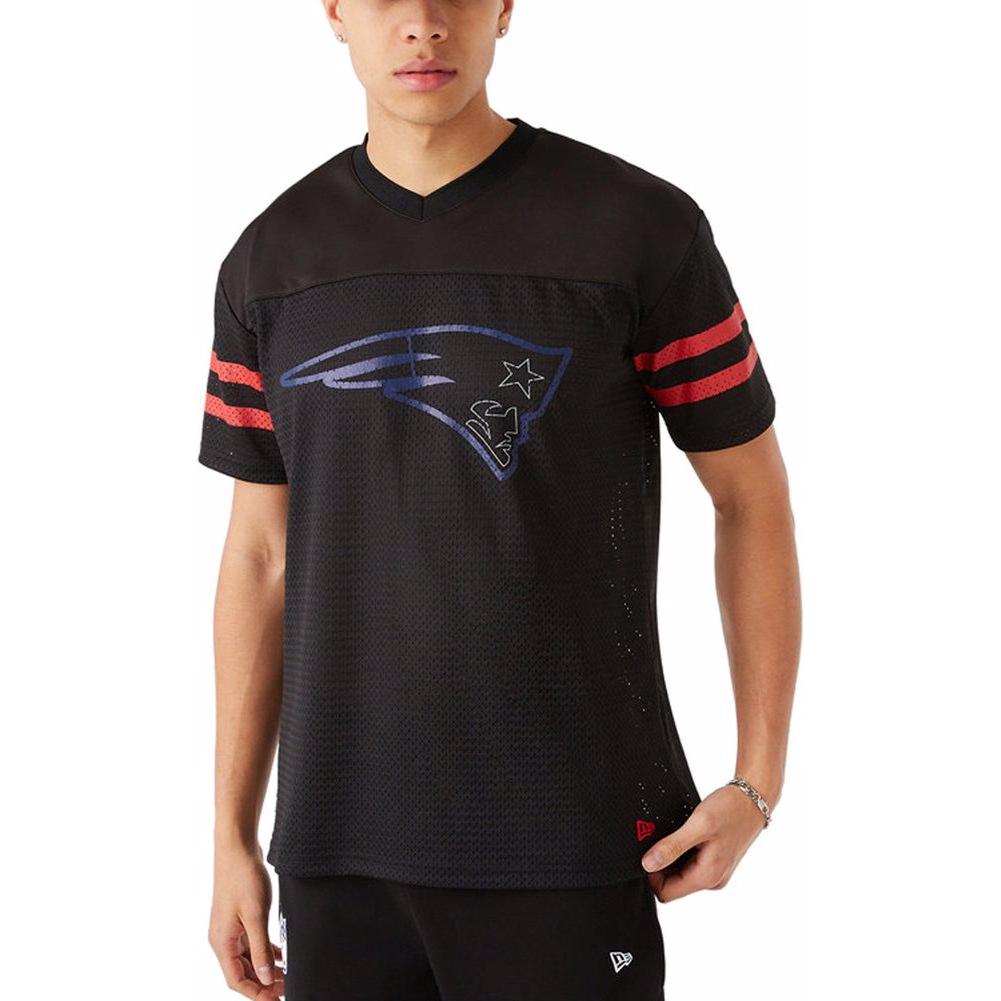 New Era, Herren, Sportshirt, Jersey Oversized New England Patriots (L), Schwarz, L