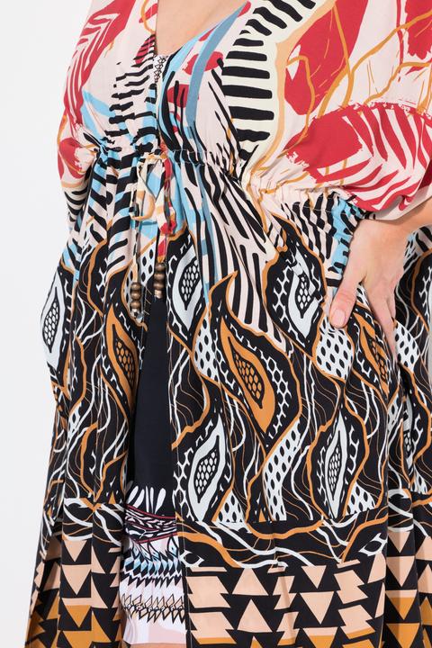 Produktbild Ulla Popken Kaftan, Safari, V-Ausschnitt, Halbarm (58, 60, 62)