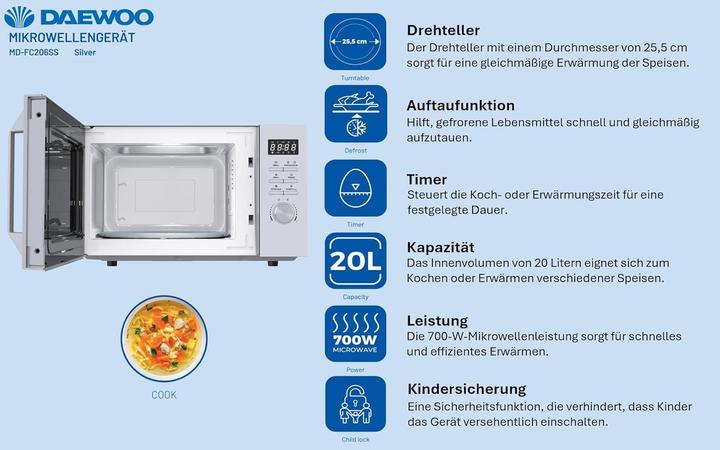 Immagine prodotto Daewoo MD-FC206SS (20 l)