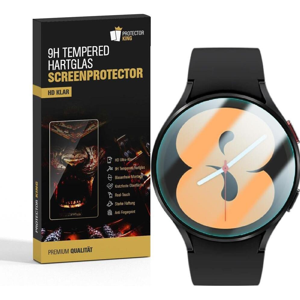 Protectorking 3x echtes Tempered 9H Panzerhartglas 3D KLAR, Smartwatch Schutzfolie