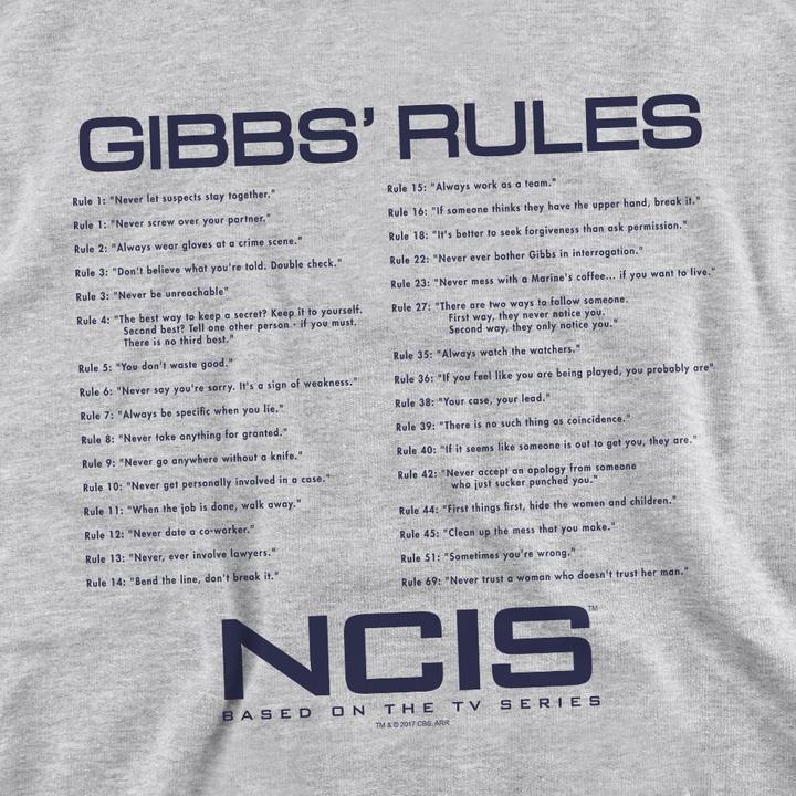 Immagine prodotto Ncis Gibbs Rules Felpa Adulto Unisex (L)