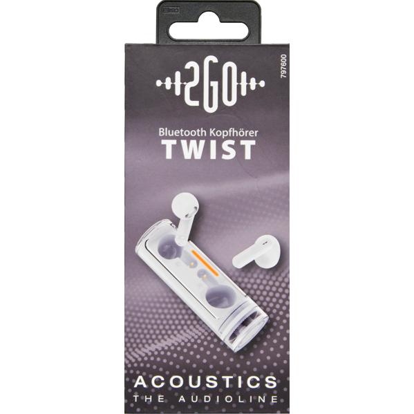 Thumbnail - 2GO Bluetooth Headset Acoustic Twist True Wireless Stereo (3 h, Kabellos), Kopfhörer, Weiss