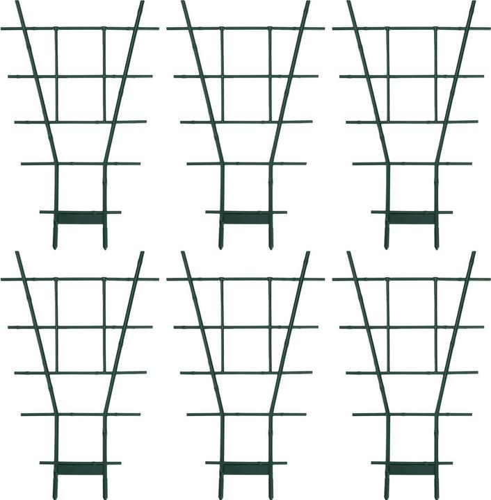 Produktbild ProGarden 6er-Set Fächerspalier Pflanzgitter, grün, 49 x 29 cm (49 cm, 29 cm)
