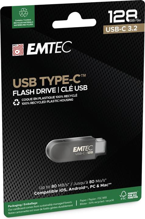 Produktbild Emtec USB3.2 Type-C Single C280 128GB (128 GB, USB-C)