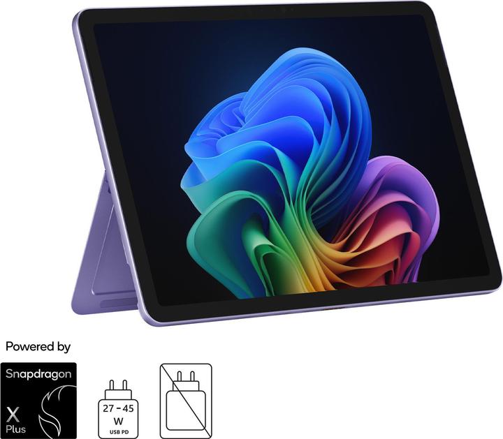 Actual product image Microsoft Surface Pro – Copilot+ PC - 12" (Netzteil separat erhältlich) (12", 512 GB, 16 GB, Without keyboard layout, Snapdragon X Plus X1P-42-100)