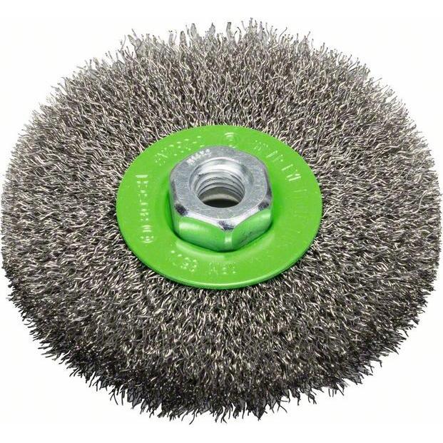 Bosch Professional Zubehör, Schleifmittel, PRO Stainless Steel clean Scheibenbürste, 115 x 0,3 mm, Gewinde (P500)