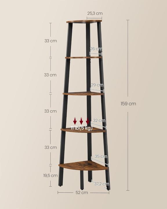 Actual product image Vasagle Dina (37 x 37 x 159 cm)