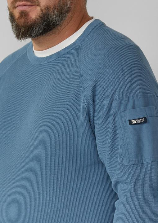 Produktbild s.Oliver Strickpullover Strukturierter Raglanpullover aus Baumwolle mit Ärmeltasche (3XL)
