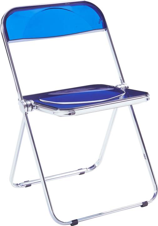 Actual product image En.Casa Klappstuhl Pornainen 2er Set Dunkelblau, transparent