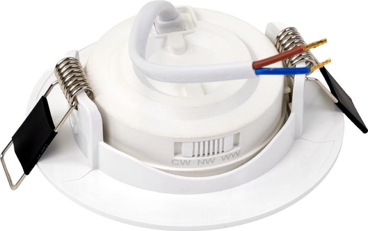 Produktbild Luxula LED CCT Downlight, Ein- und Aufbaustrahler, schwenkbar, weiss, 5 W, 500 lm (500 lm)