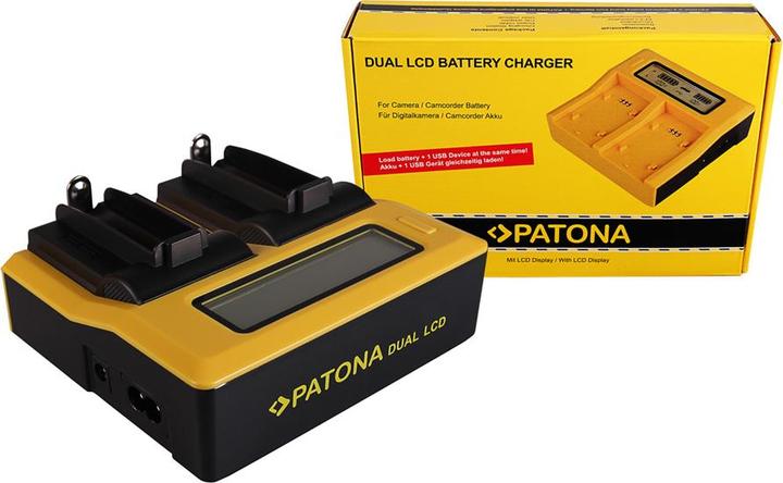 Produktbild Patona Dual LCD USB Ladegerät f. 18650 Zelle ICR18650-26F INR18650F1L NCR18650B US18650VTC5 US18650V (1 Stk., Ladegerät inkl. Akku)