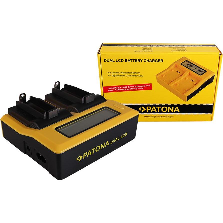 Patona Dual LCD USB Ladegerät f. 18650 Zelle ICR18650-26F INR18650F1L NCR18650B US18650VTC5 US18650V (1 pz., 18650, Caricabatterie senza batteria), Ca