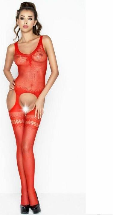 Actual product image Passion Woman Bs038 Bodystocking Red One Size (One size)