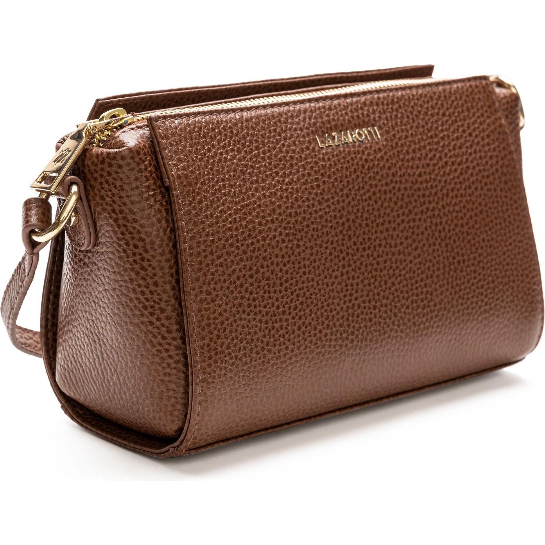 Thumbnail - Lazarotti, Handtasche, Bologna Leather Umhängetasche Leder 20 cm, Braun