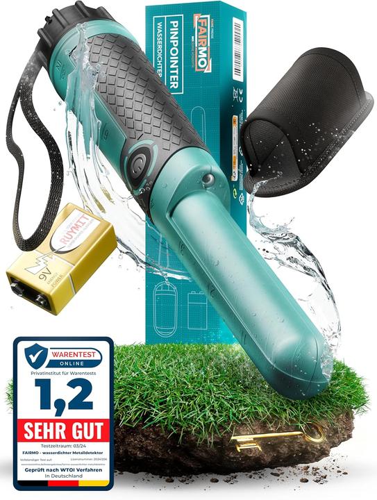Fairmo Wasserdichter Pinpointer-Metalldetektor mit LED-Licht