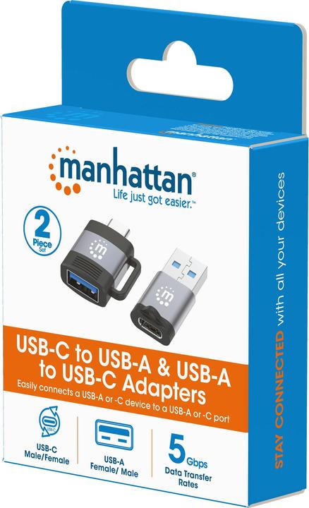 Actual product image Manhattan USB Type C to (USB-A, 3.10 cm)