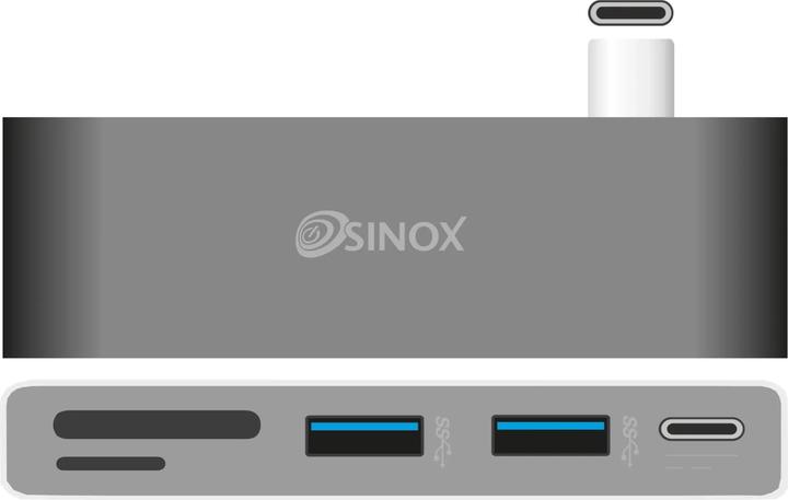 Produktbild Sinox iMedia USB C Hub, Aluminium (3 Ports)
