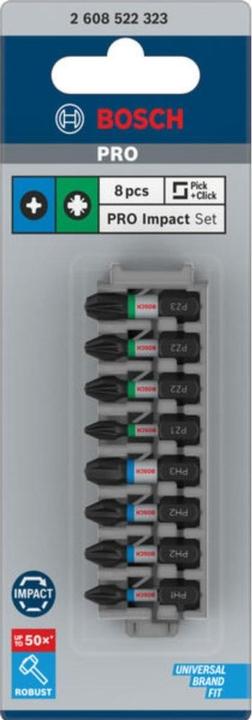 Produktbild Bosch Professional Zubehör Pro Impact Set (Kreuz Phillips PH, Kreuz Pozidriv PZ)