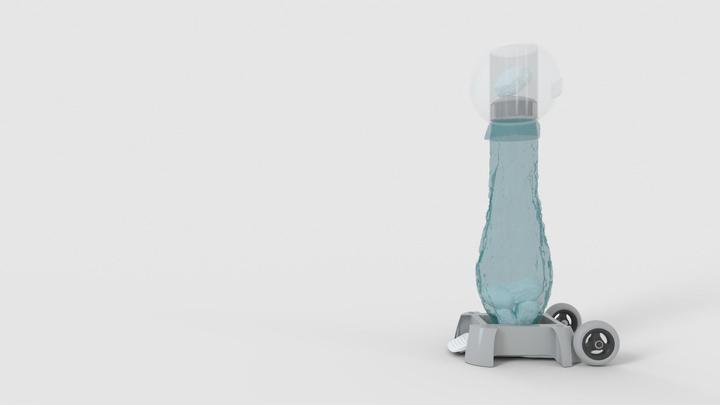 Produktbild Diaper Champ Windeleimer One Maxi Handsfree plus 120 l Silber