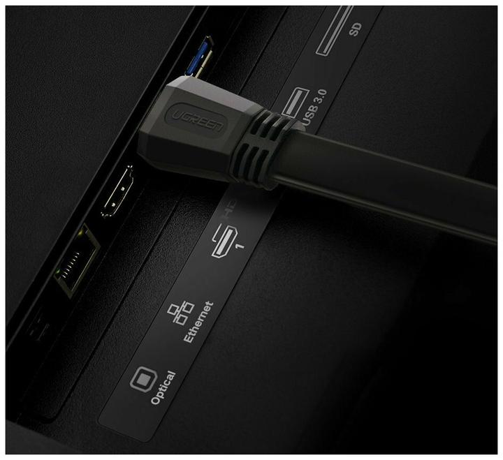 Produktbild Ugreen HDMI 2.0 Flachband 4K 1080p vergoldet (5 m, HDMI, 2.0)