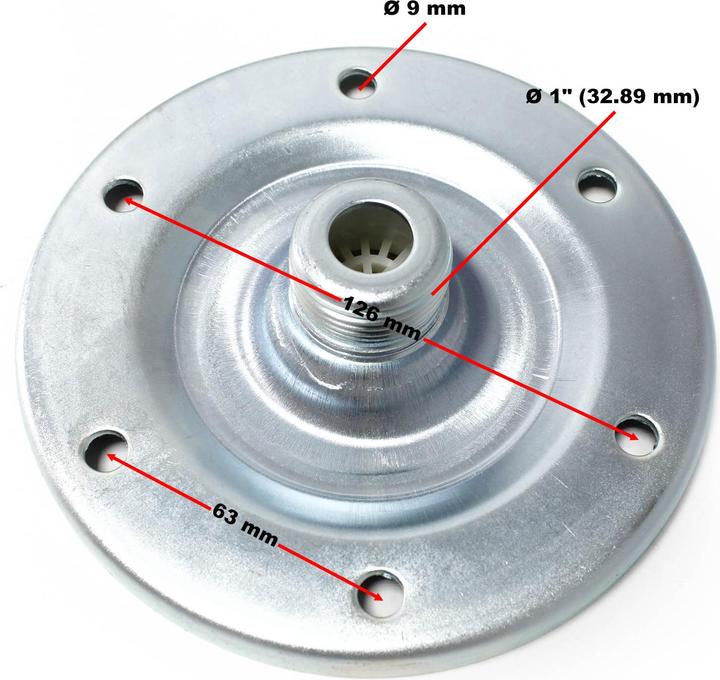 Immagine prodotto Wiltec Acier Inoxydable Bride 1" (33mm) per serbatoio a vaschetta 24-100l (Pompa acqua sanitaria)