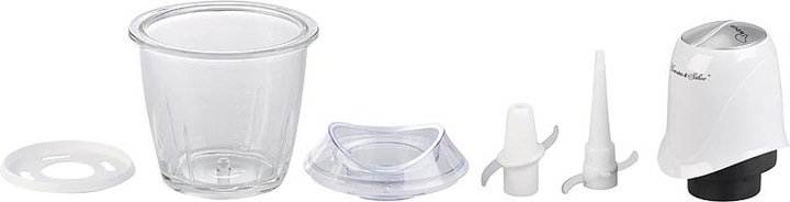 Actual product image Rosenstein & Söhne Electric Mini Chopper with 4 Blades & Glass Container (300 W)