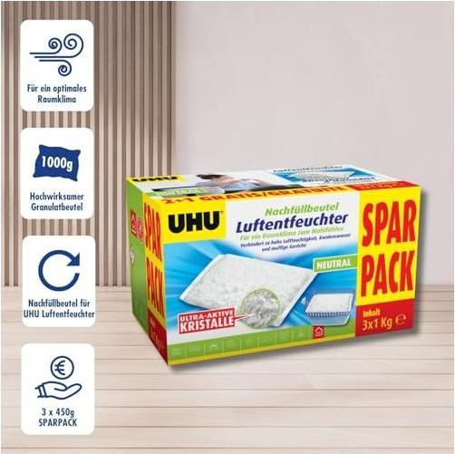 Actual product image UHU Dehumidifier refill bag 3x 1 kg (3x)