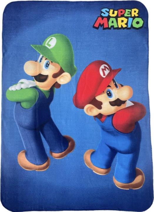 Super Nintendo - Mario - Plaid Polaire Mario et Luigi 100 x 140cm (140 x 100 cm)
