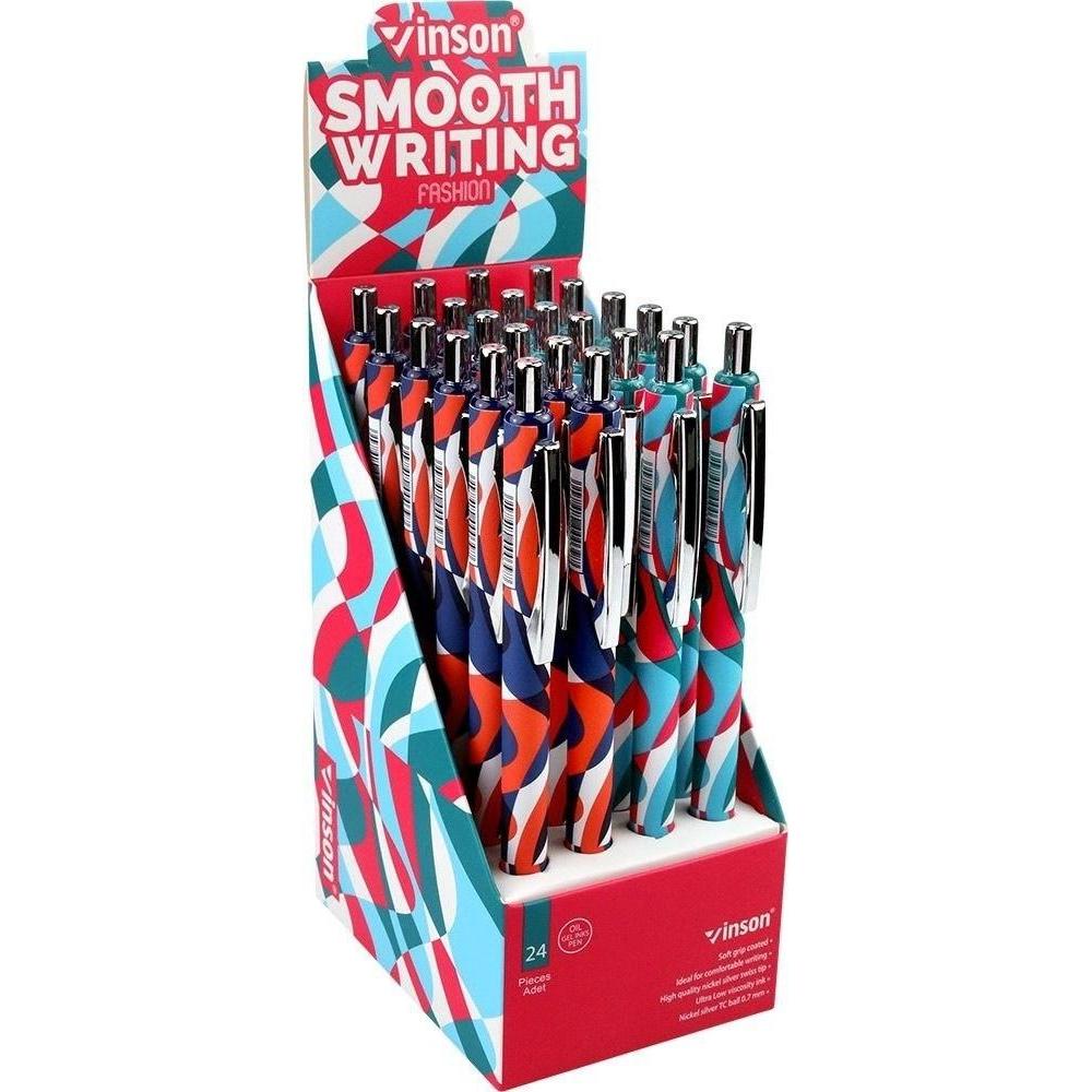 Easy, Penne, Automatischer Kugelschreiber. Fashion K38 blau (24 Stück) (Blu, 24 x)