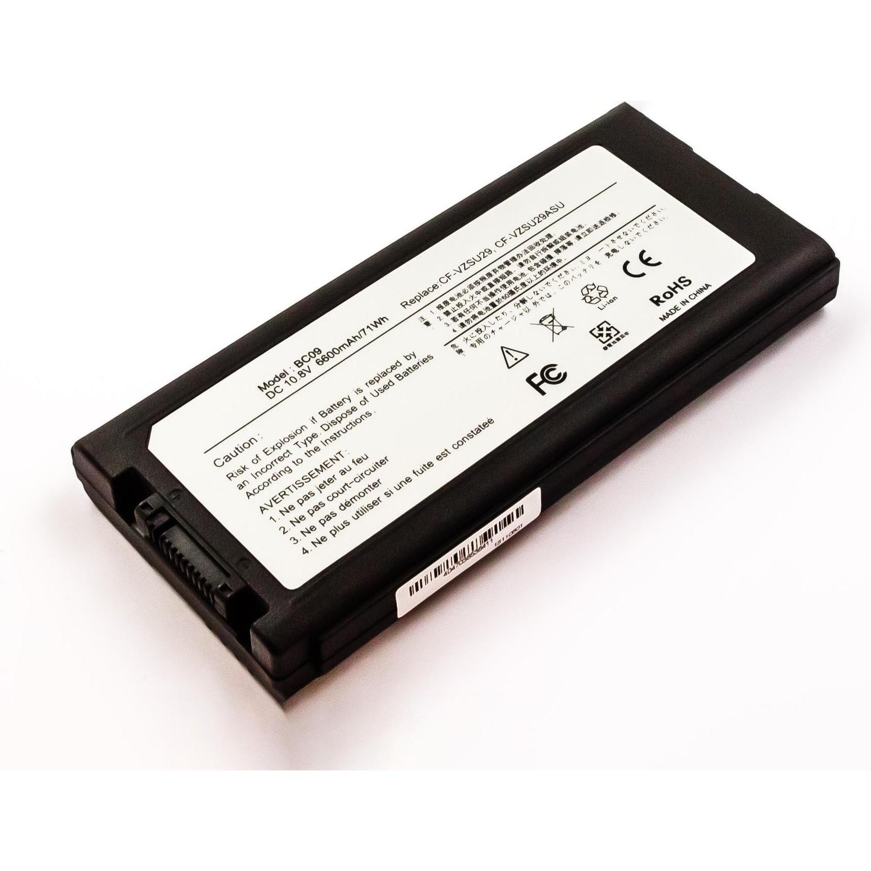AGI 41131 Notebook-Ersatzteil Batterie/Akku (6600 mAh), Notebook Akku, Schwarz