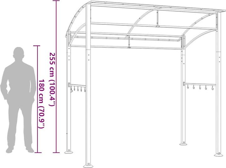 Produktbild vidaXL BBQ-Pavillon (150 cm, 215 cm)