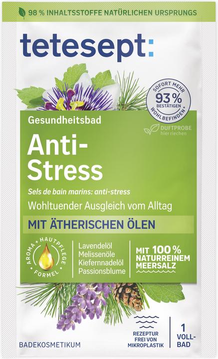 Tetesept Badesalz Anti-Stress Sachet (80 ml, Badesalz)