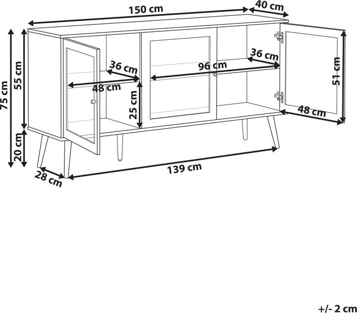 Image du produit Beliani Albany (150 x 40 x 76 cm)