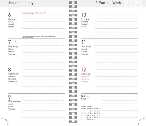 Nährwerte und Zutaten Taschenkalender Wochentimer Small Malve 2025
