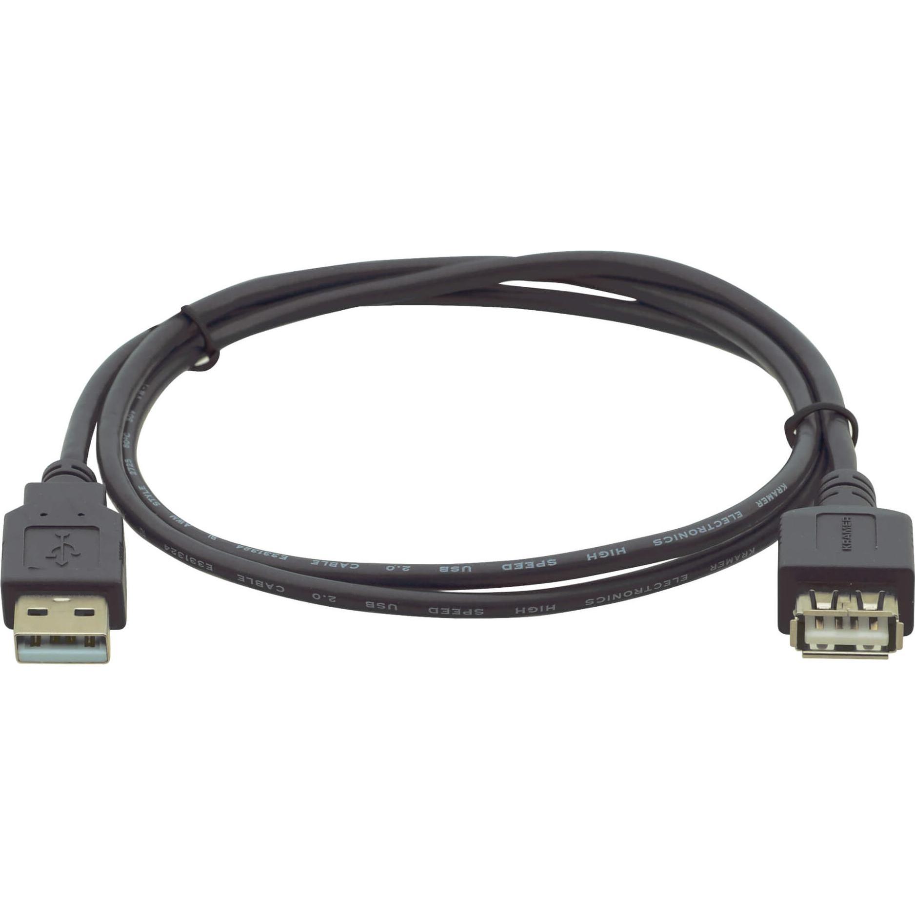Kramer Electronics C-USB/AAE-6 USB Kabel 1,8 m USB A Männlich Weiblich Weiss (1.80 m, USB 2.0), USB Kabel