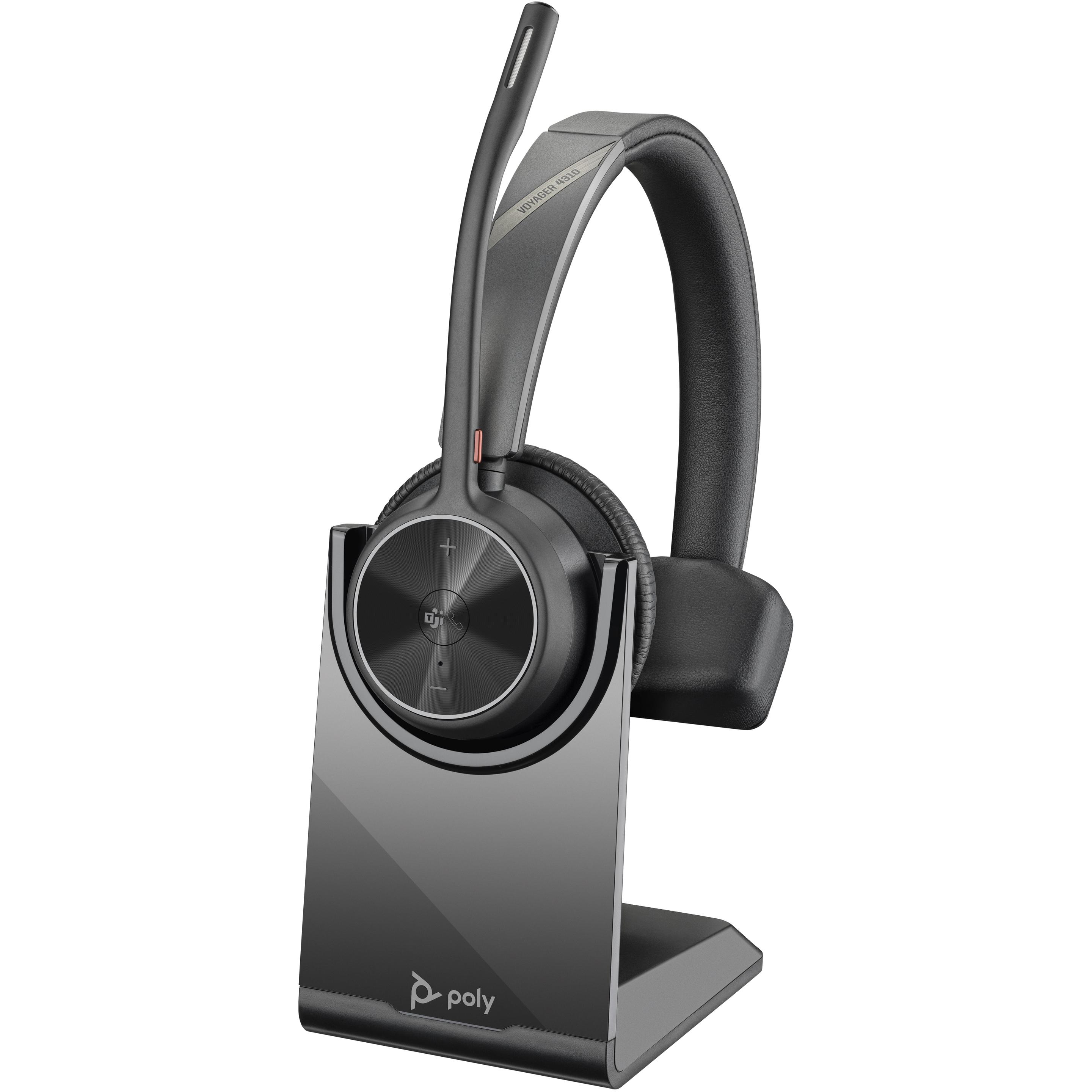Poly Voyager 4320 UC (Kabellos, USB-C), Office Headset, Schwarz