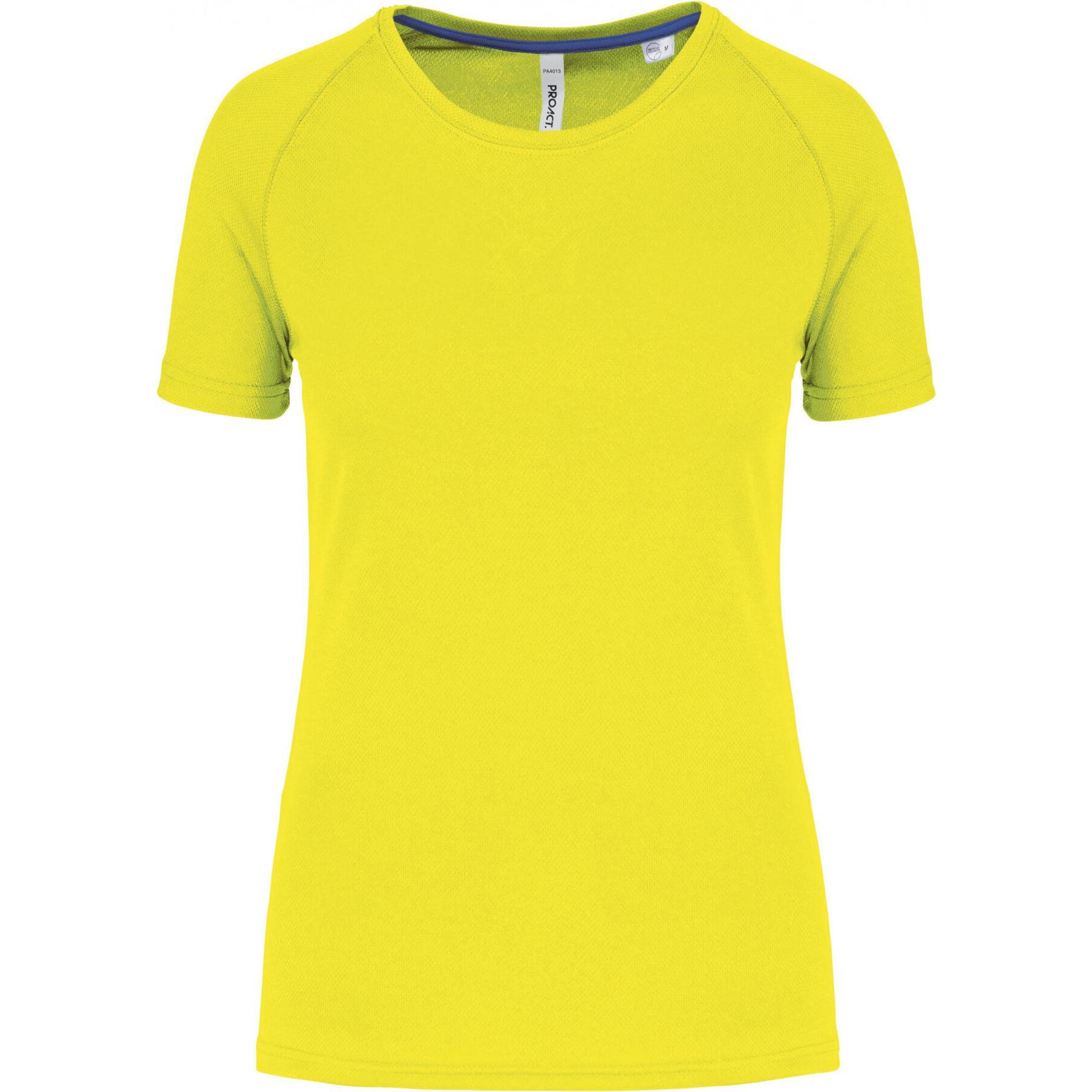 Proact, Damen, Sportshirt, Recyceltes Rundhals-Trikot, Damen (XS), Gelb, XS