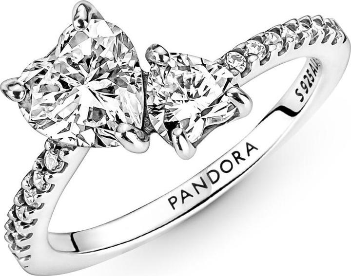 Immagine prodotto Pandora Anello scintillante a doppio cuore (48, 925 Argento)