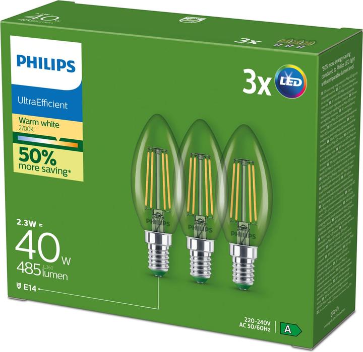 Image du produit Philips LED Candles & Lustres (E14, 2.30 W, 485 lm, 1 x, A)