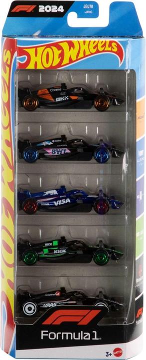 Hot Wheels 5er Geschenkset Race Team, Set aus 5 Formel 1 Spielzeugautos