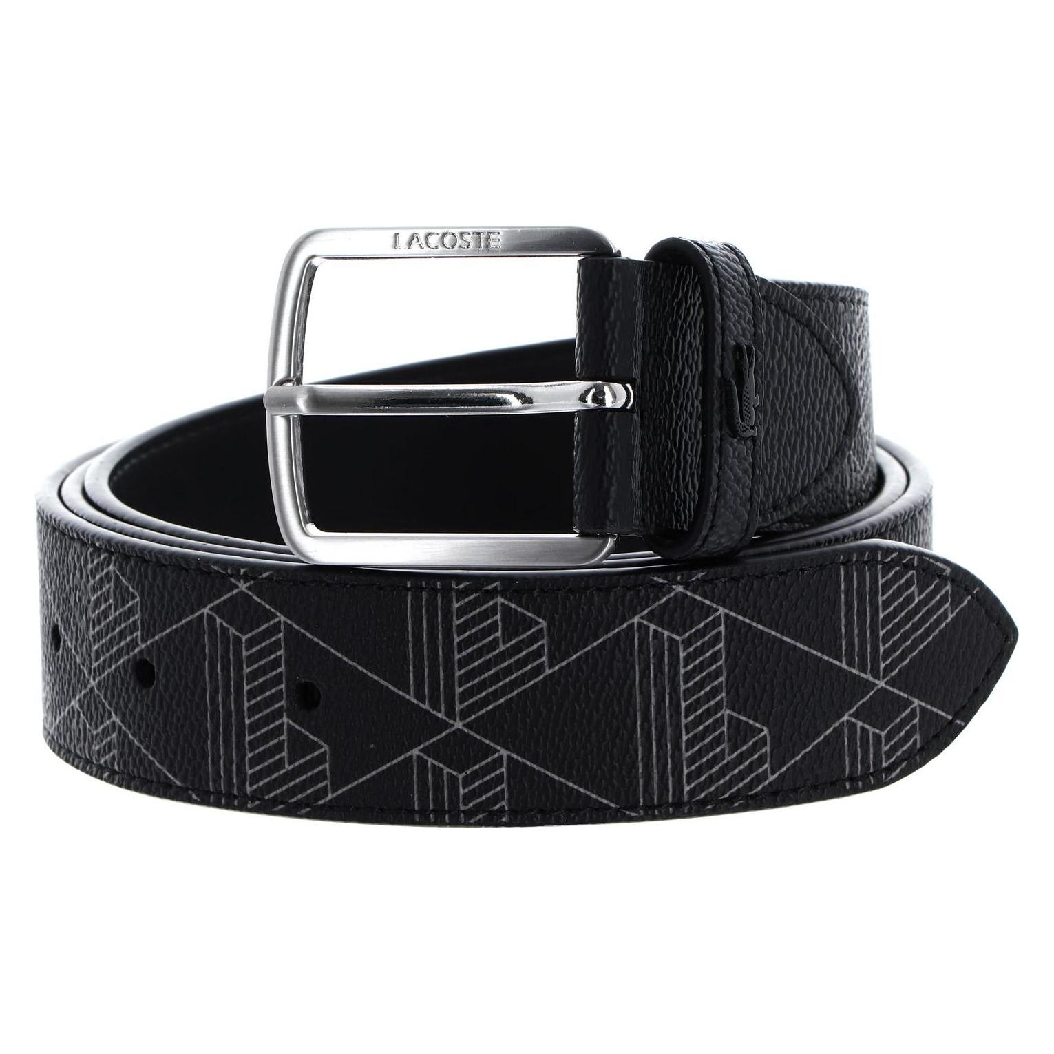 Lacoste, Herren, Gürtel, The Blend 35 Monogram Print, Schwarz