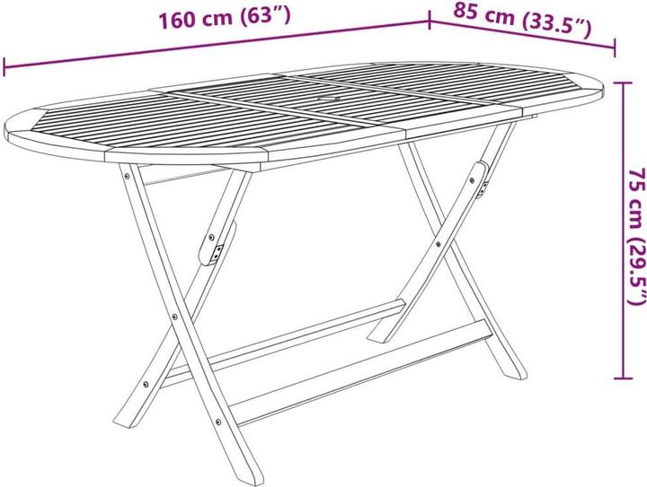 Produktbild vidaXL Esszimmergarnitur (160 x 85 x 74 cm)