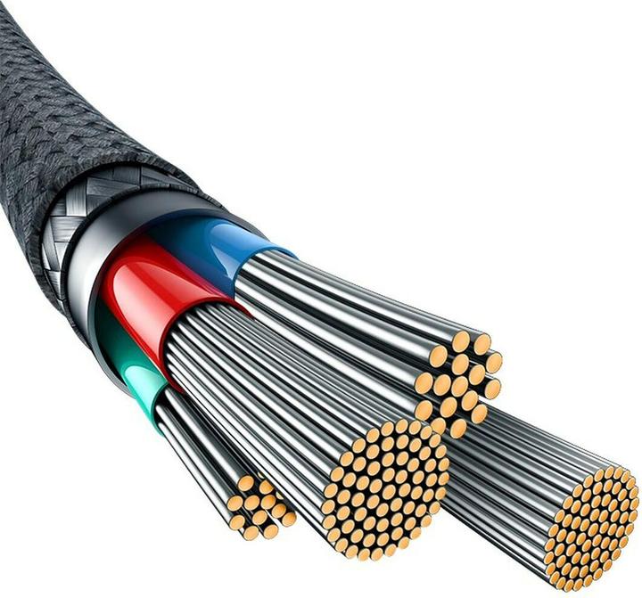 Actual product image Baseus Fast Charging Cable 2.4A 2M (Black) (2 m, USB 2.0)