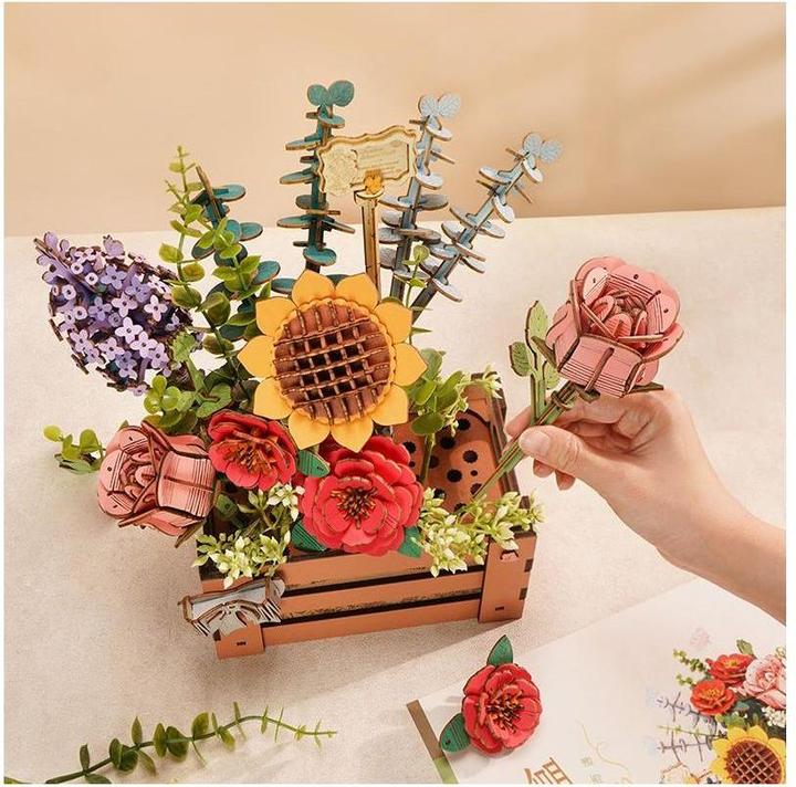 Image du produit Robotime Modellbausatz 'Wooden Bloom Box'