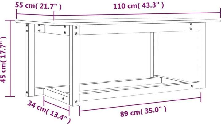 Actual product image vidaXL Couchtisch