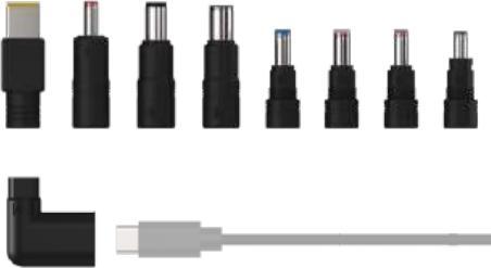 Image du produit Ansmann Set d'adaptateurs USB-C pour ordinateur portable, y compris 8 adaptateurs mâles